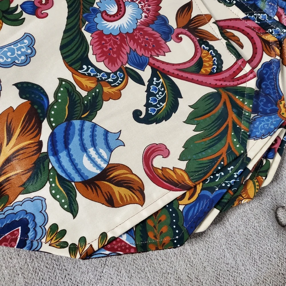 Double Sided Merreratian floral and Brown paisley placemats Set of 6